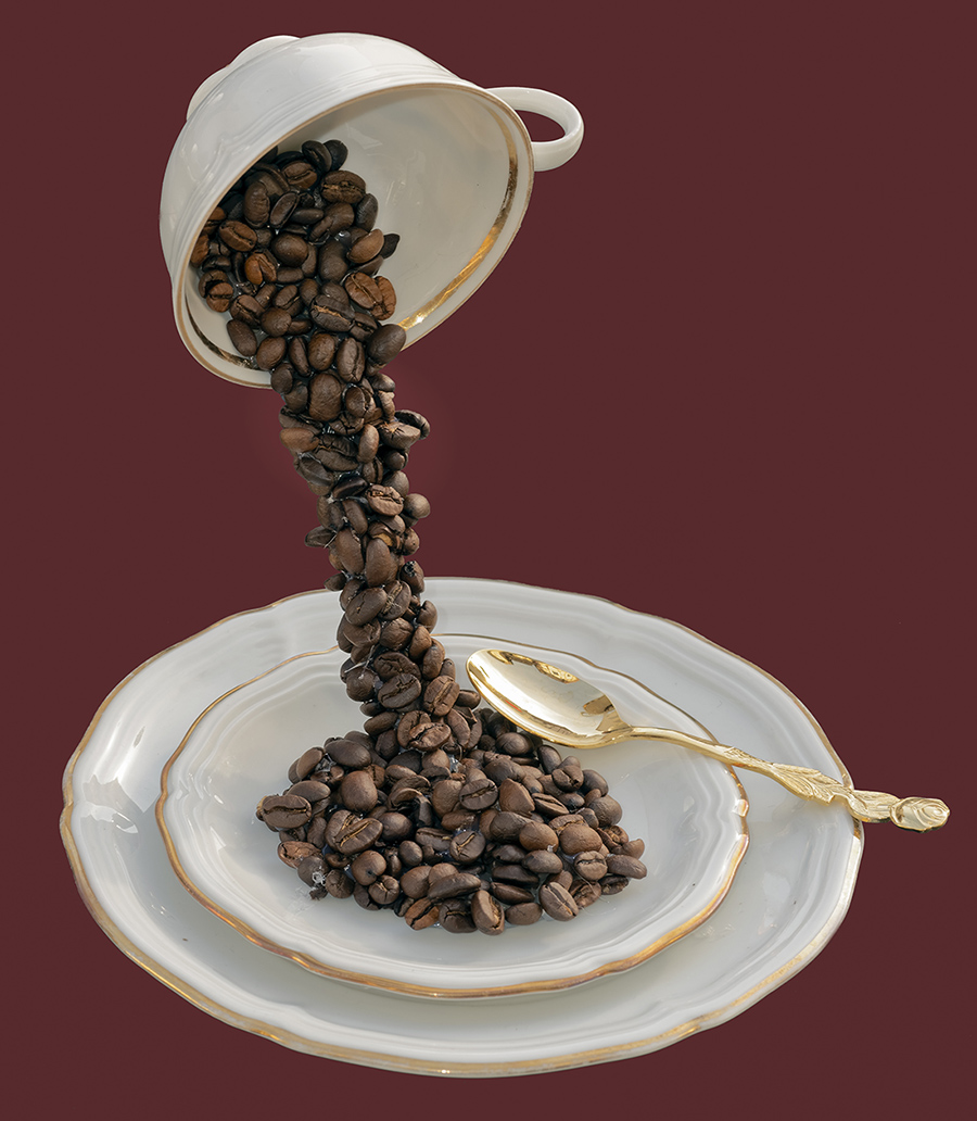 6088SB Kaffeebohnen aus der Tasse