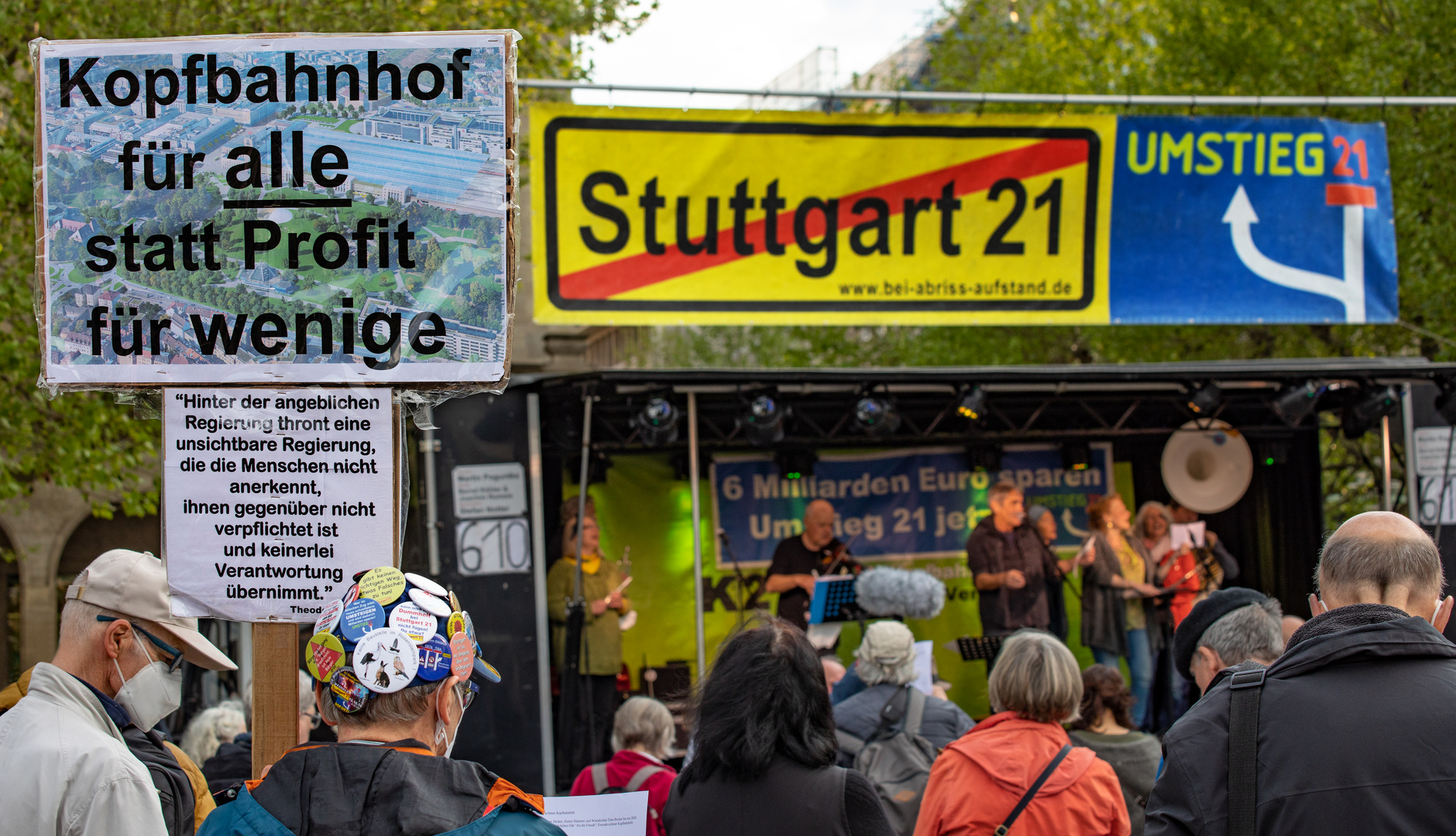 610. Montagsdemo gegen Stuttgart 21