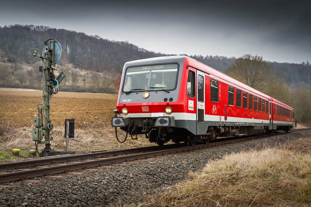 628 auf der Taubertalbahn