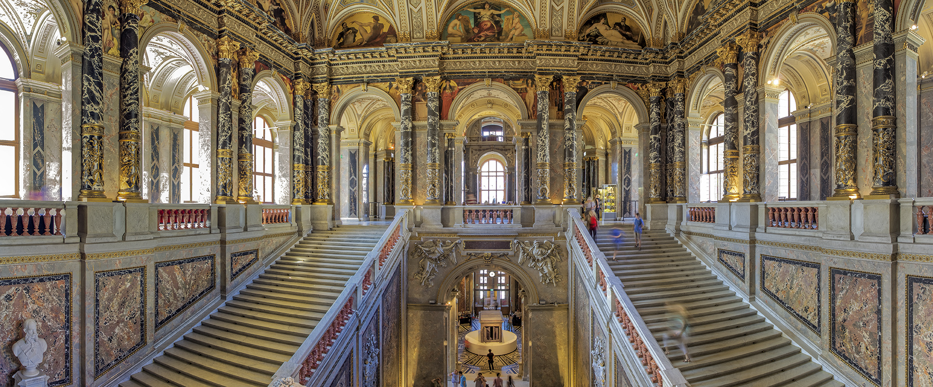 6782F-85F Kunsthistorisches Museum Wien Panorama Innen