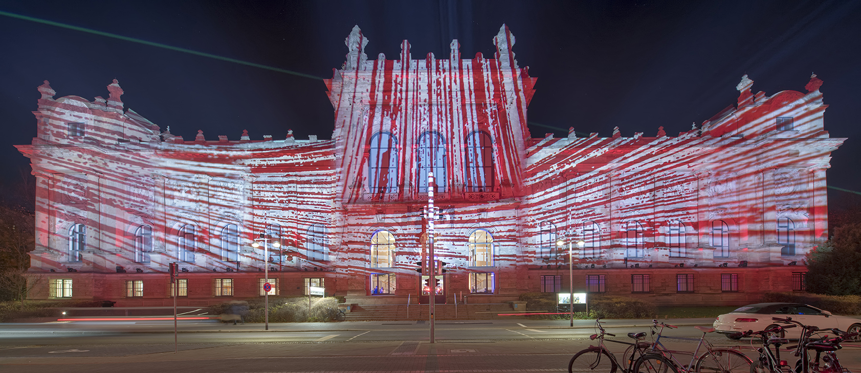 6883R Lichterfest Hannover Landesmuseum beleuchtet