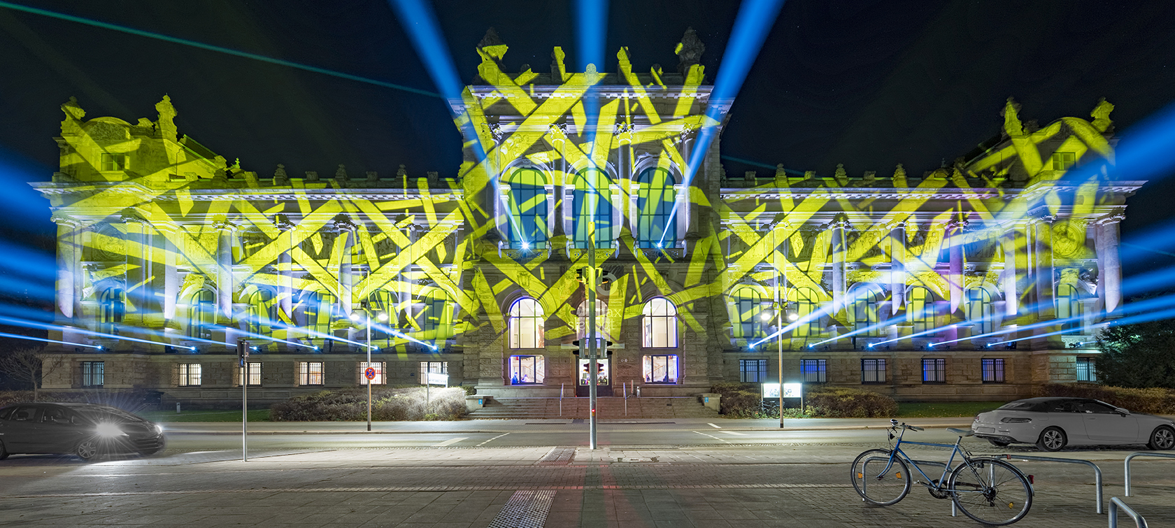 6891R Lichterfest Hannover Landesmuseum beleuchtet