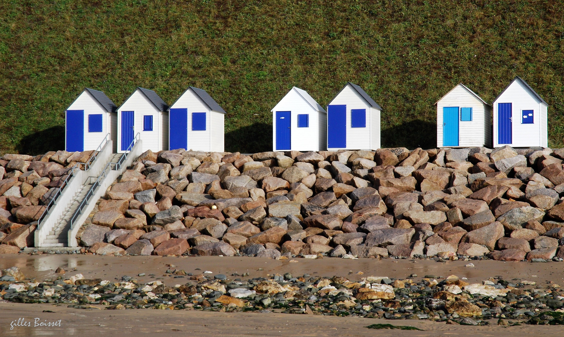 7 cabines de plages à Carteret