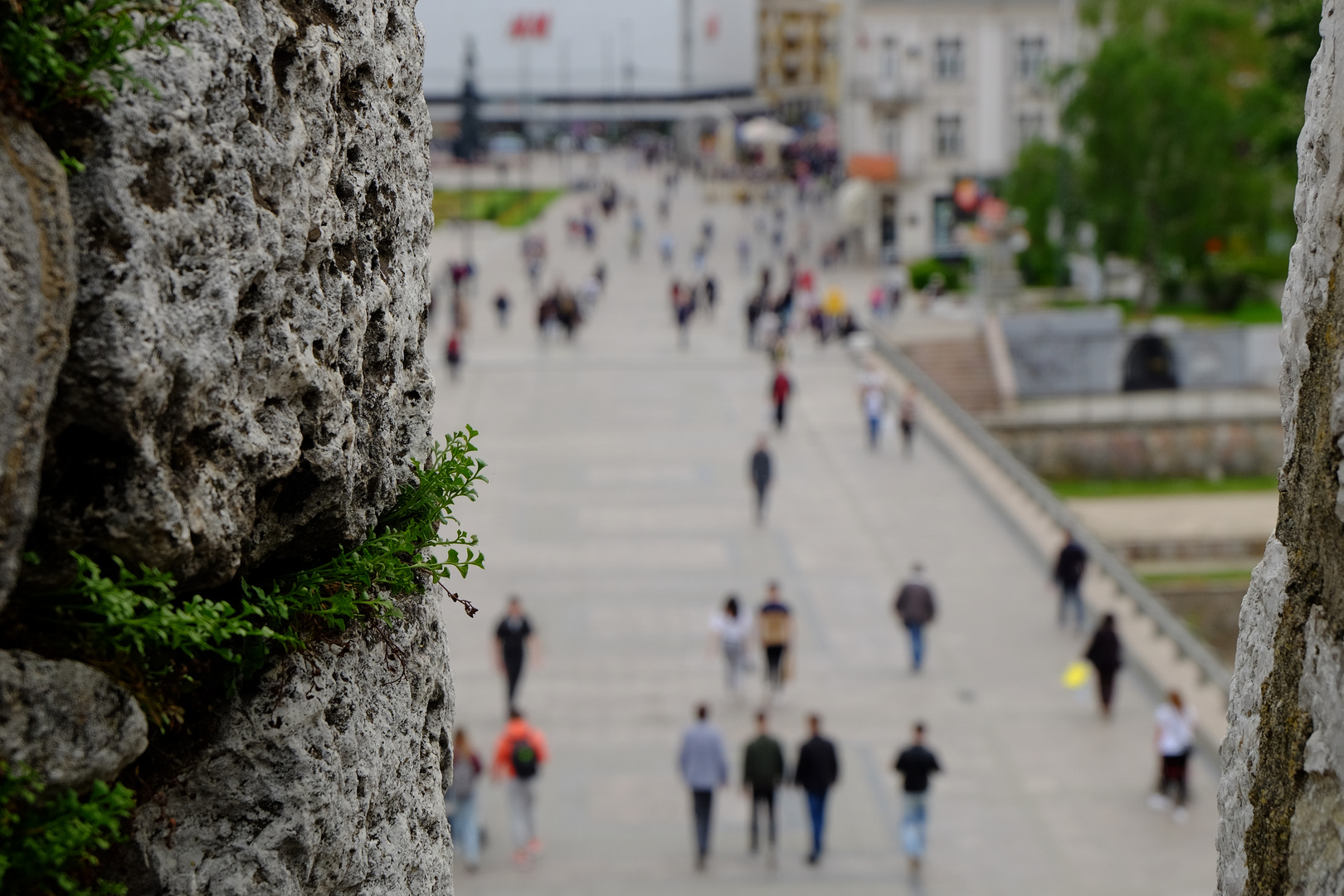 (7) Serbien, Niš - Menschen im Stadtzentrum, Foto aus der alten Festung 