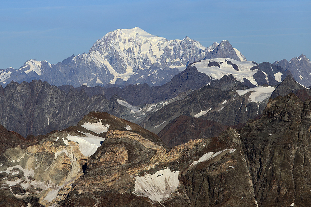 70 km Fernsicht zum Mont Blanc ,alpiner Sommerserienstart 2022