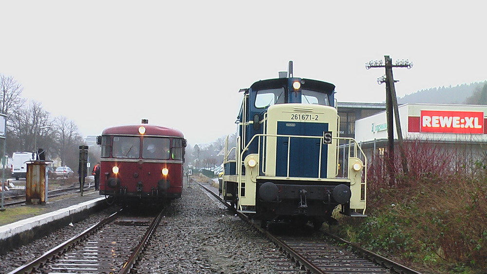 70iger Jahre-Flair auf der Wiehltalbahn am 19.01.2008