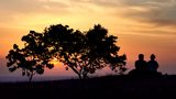 Sonnenuntergang am Breitenstein / Schwäbische Alb von Rudolf Scheina