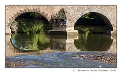 72 - Beaumont sur Sarthe - 2 arches du pont roman