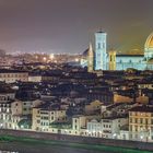 7309M-13M Florenz beleuchtet mit Dom und Palazzo Vecchio Panorama