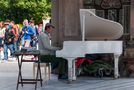 Musicman at Hofgarten Pavillion by Rainer Schubert 