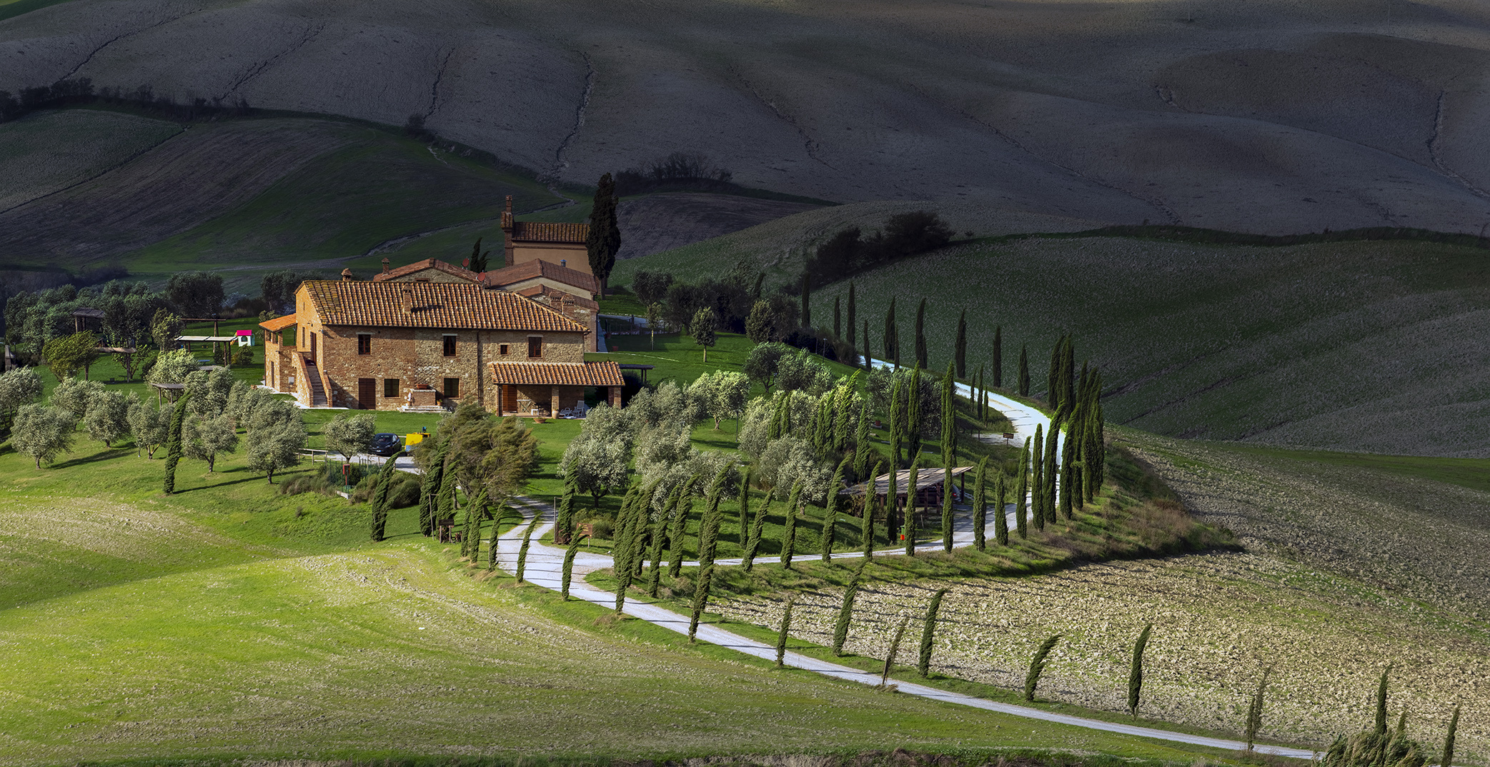 7413M Haus in der Toscana Lichtstimmung Panorama