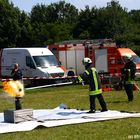 75 Jahre Freiw. Feuerwehr Feldhausen / Demonstration einer Fettexplosion