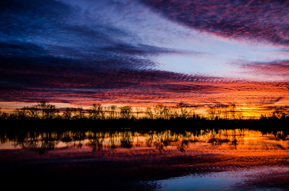 Sonnenuntergang am Langwieder See von Golo (Jürgen Golombek)