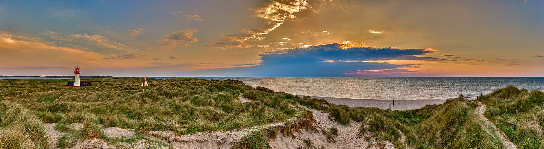 7916P-7920P Leuchtturm Sylt Ellenbogen  Panorama