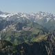 Blick vom Nebelhorn bei Oberstdorf nach Sden in die Alpen