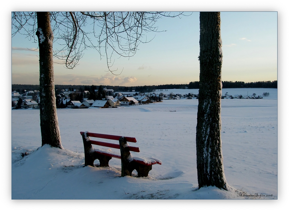 ...8° minus...zu kalt zum hinsitzen...