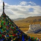 8 Stupas am Kyogche La (auf ca 4.500 m Höhe