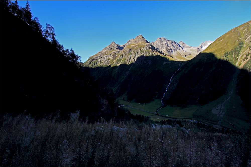 8 Uhr, Beginn meiner gestrigen Bergtour