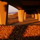 Sonnenuntergang unter der Autobahnbrcke in Gohfeld