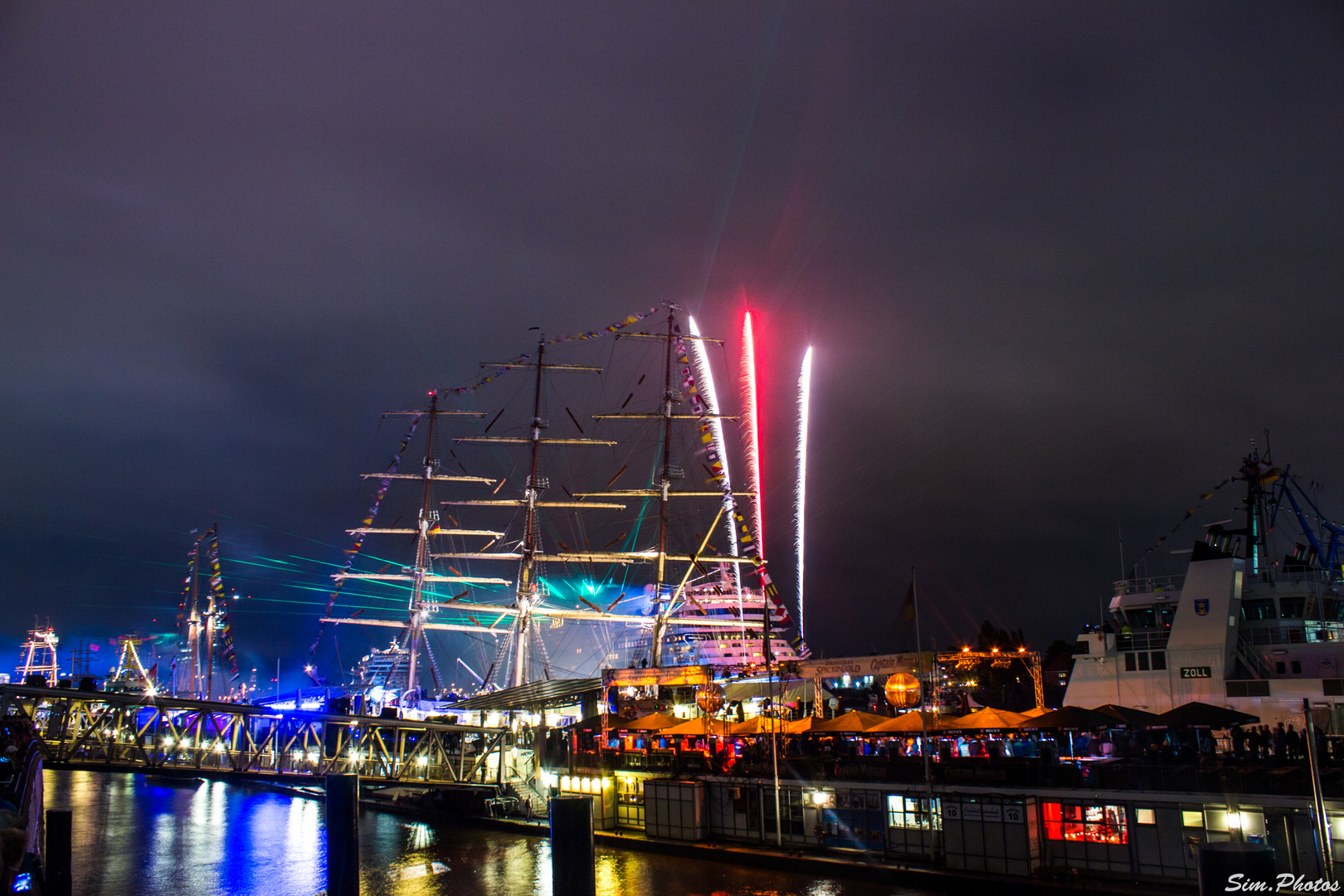 825. Hafengeburtstag Hamburg (AIDA Stella - AIDA Sol) (Feuerwerk)