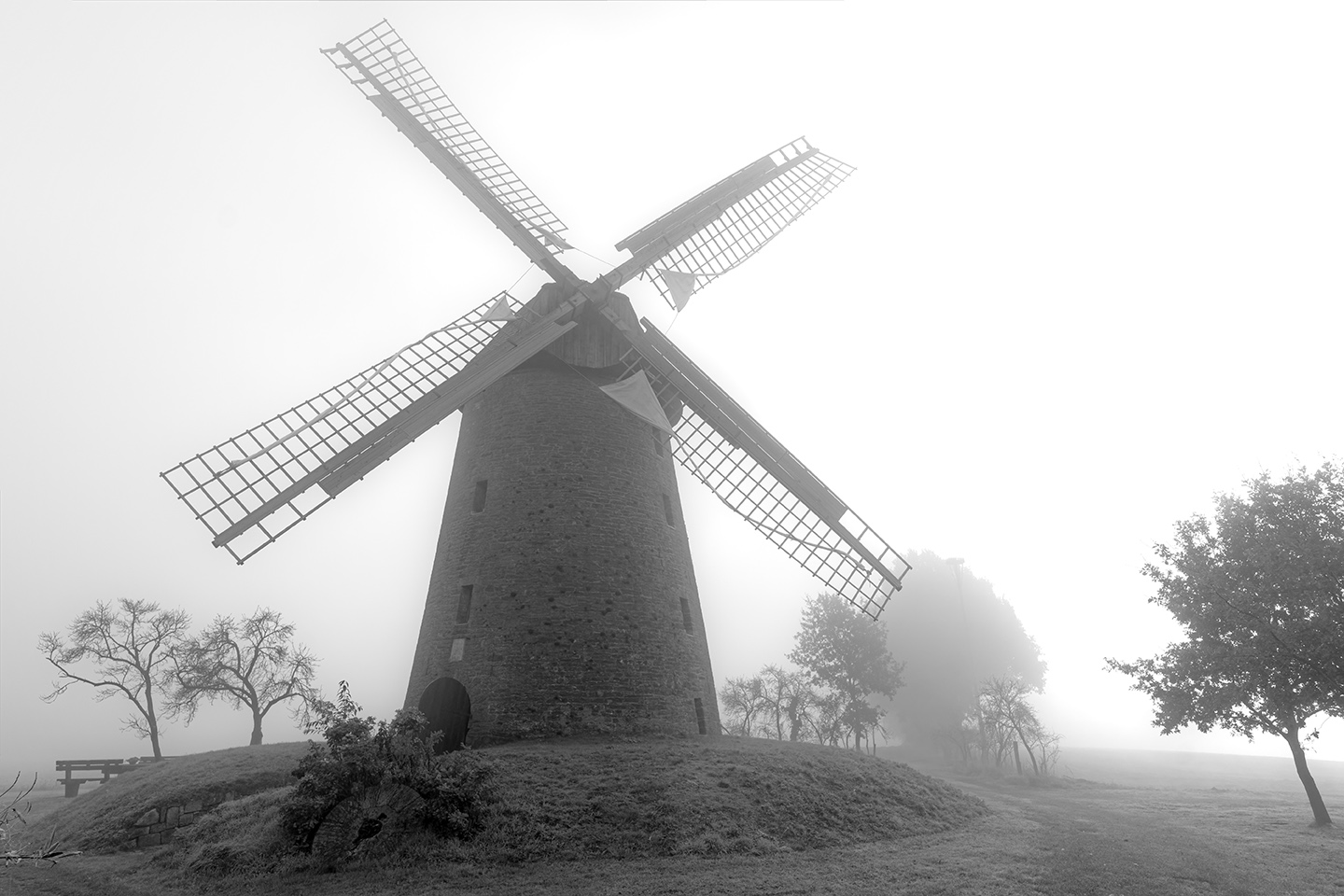 8437SB Königsmühle Seelenfeld im Nebel