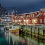 8597R-8605R Svolvaer Lofoten Hafen Nacht