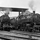 861222, 581111 und 58 2051 im Bw Aue, Juni 1975