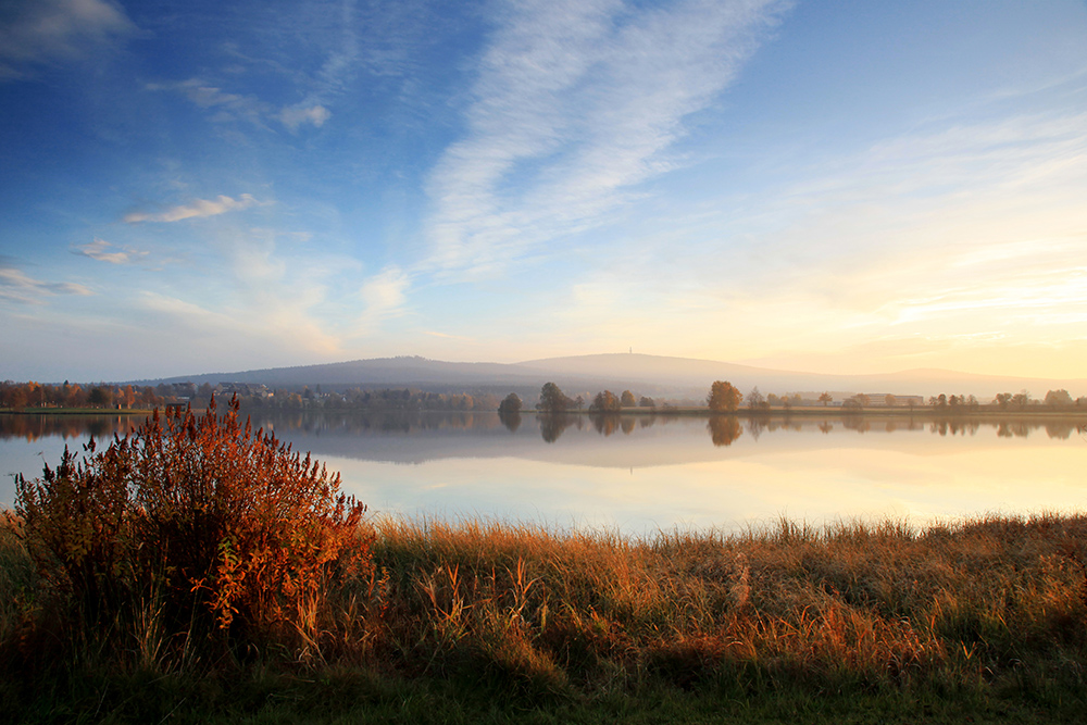 Weißenstädter See / Fichtelgebirge  von Wiltrud Doerk