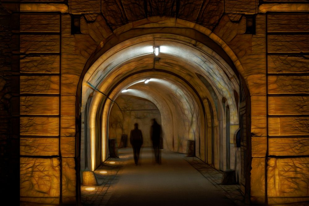 Wehrgang in der Festung Ehrenbreitstein von Gerald Friederici 