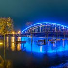 8941SB Rinteln an der Weser bei Hochwasser Nacht