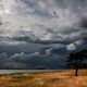 Gewitterwolken berm Odense Fjord