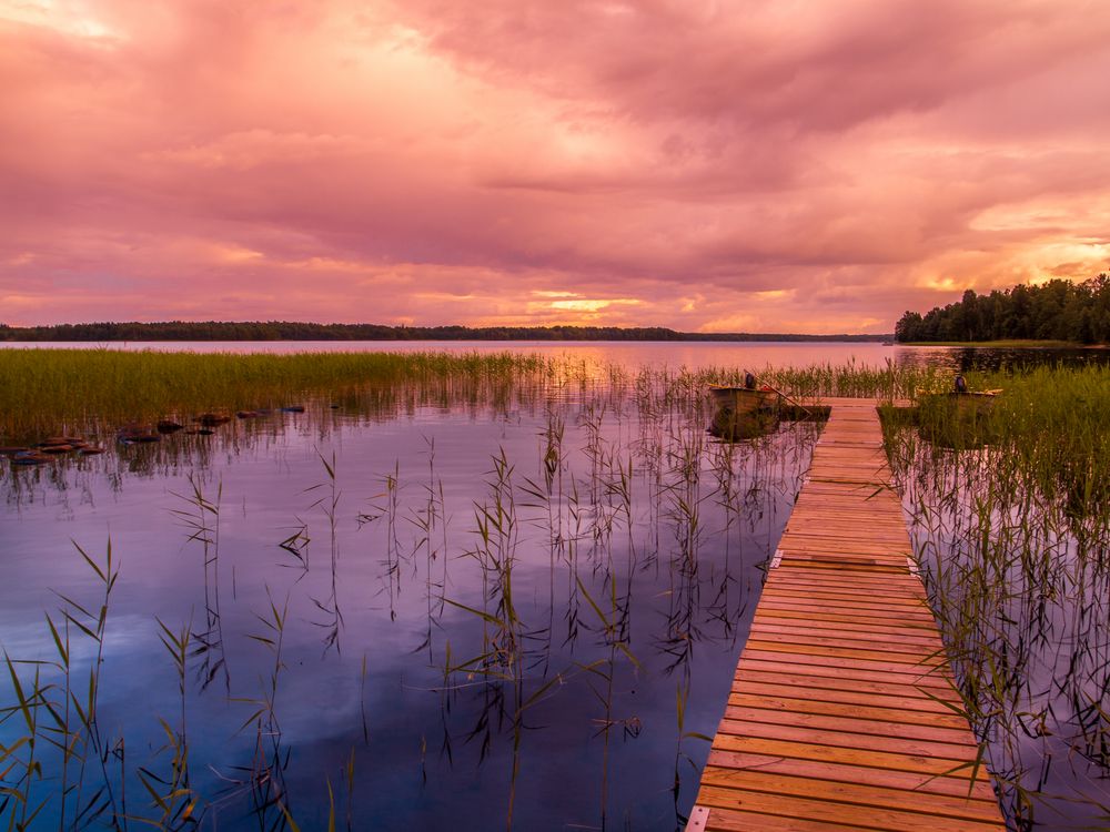 Abends am Bolmen von Fotobirne