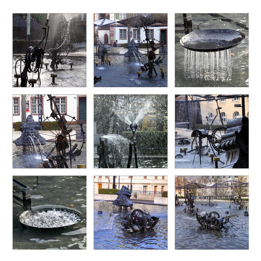 9 x Tinguely - Brunnen