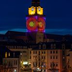 900 Jahre Plauen- Lichtspiele am Rathausturm