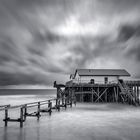 9057I St Peter Ording SW Hochwasser Langzeitbelichtung