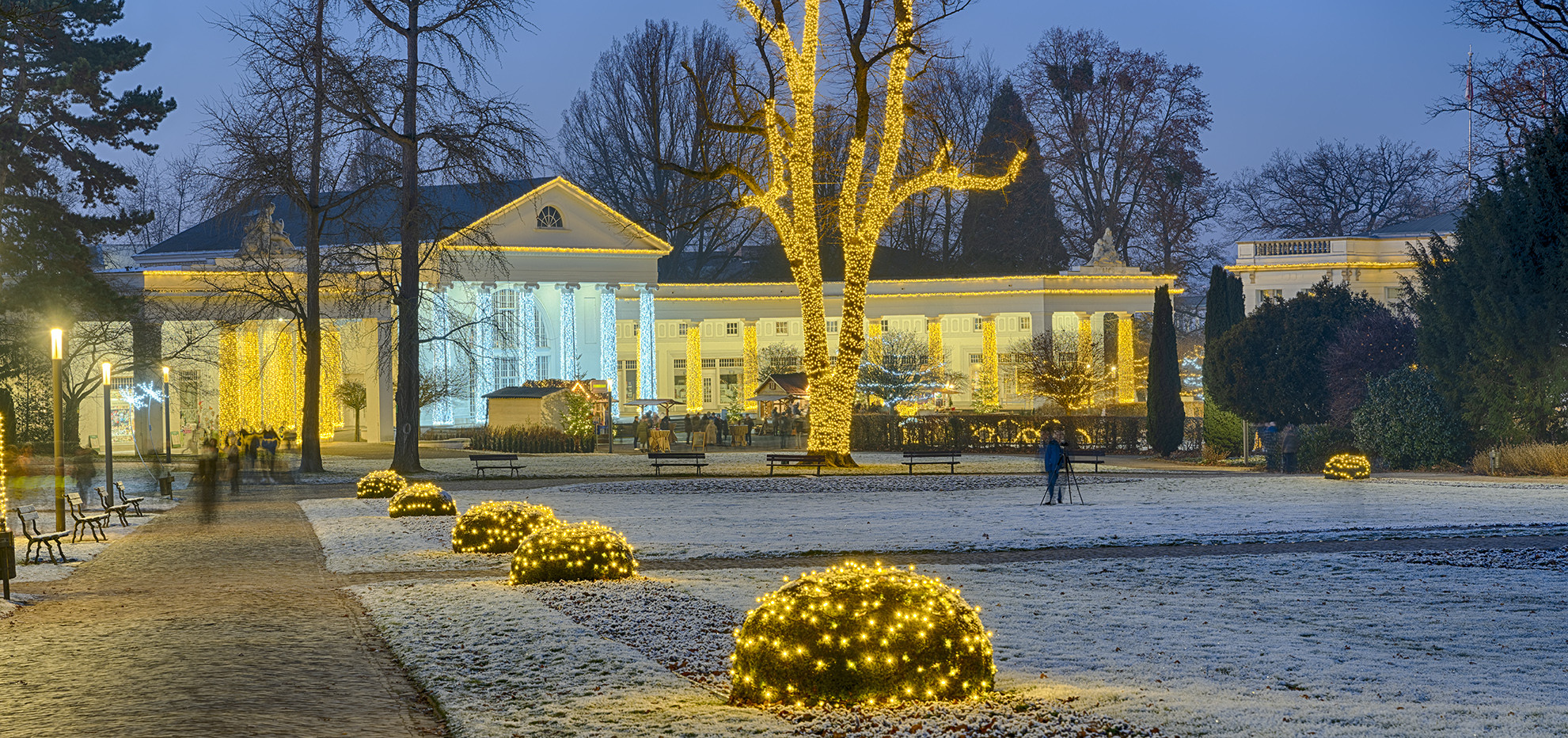 9146TZ-50TZ Kurpark Bad Oeynhausen Wandelhalle Weihnachtsbeleuchtung