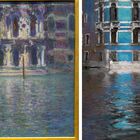 942B Canale Grande  Venedig Gegenüberstellung Bild Claude Monet und Bild Rolf