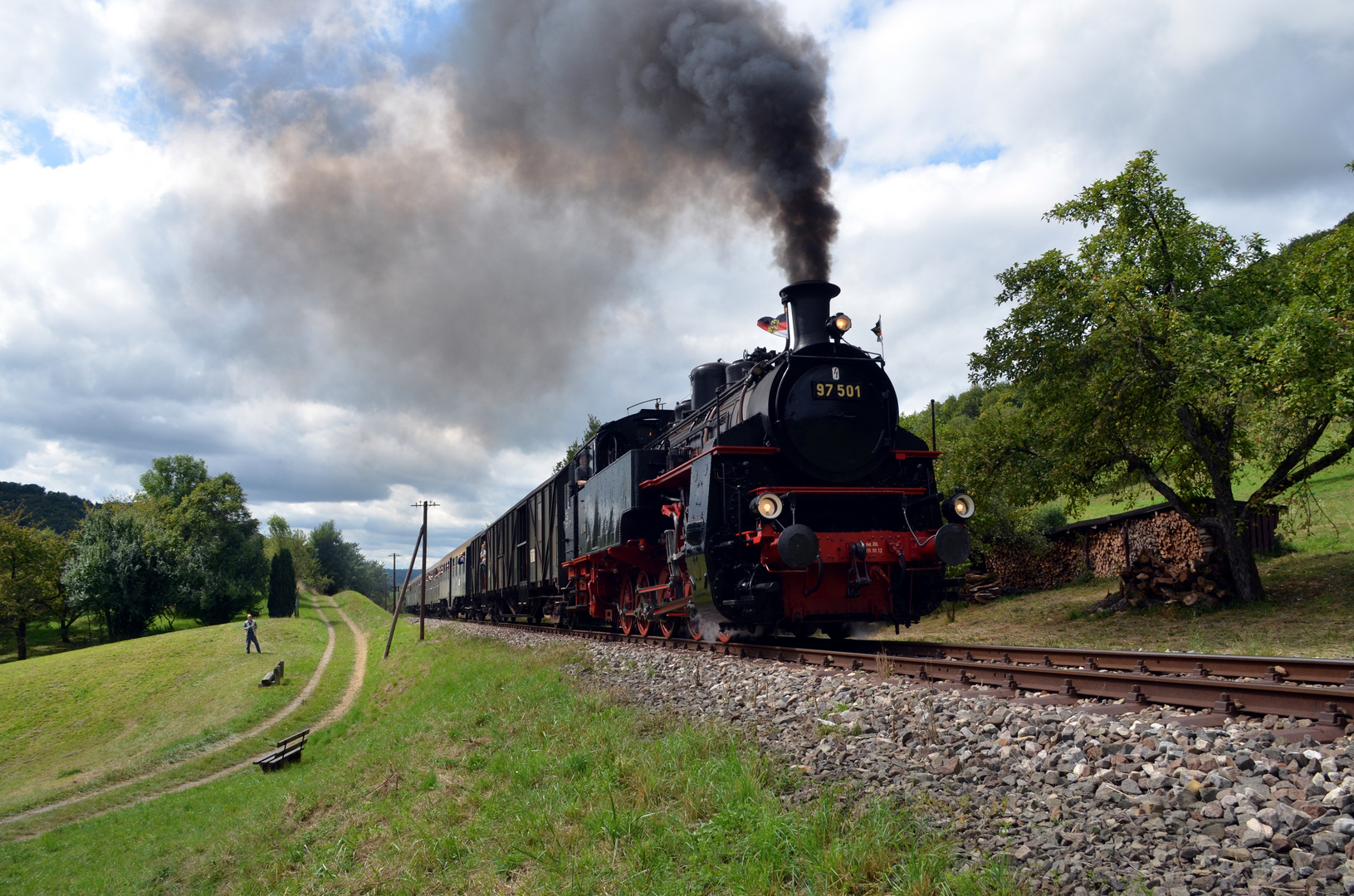 97 501 auf dem Weg nach Welzheim