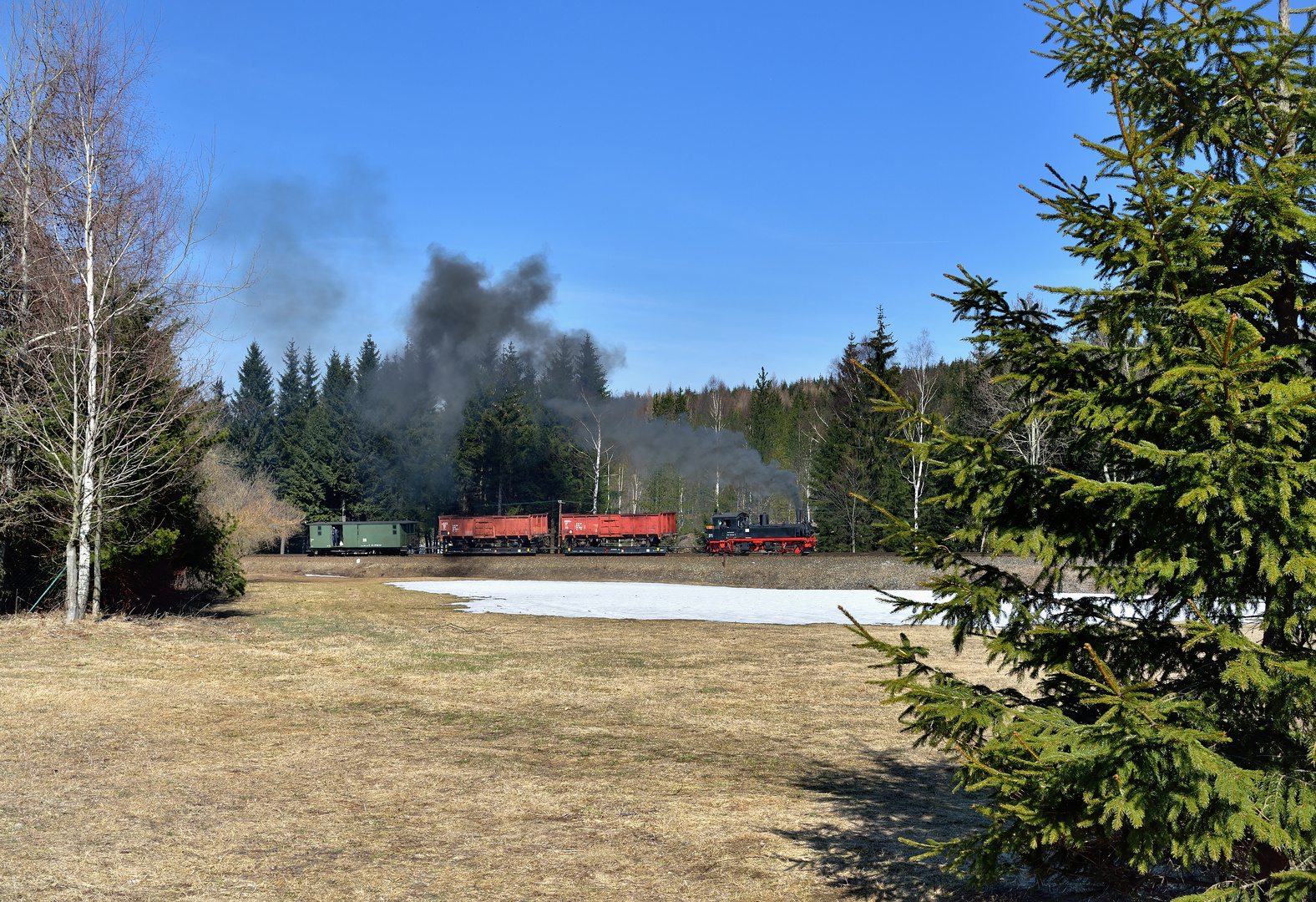 99 1608-1 am 23.03.19 in der Kurve nach Kretscham-Rotensehma