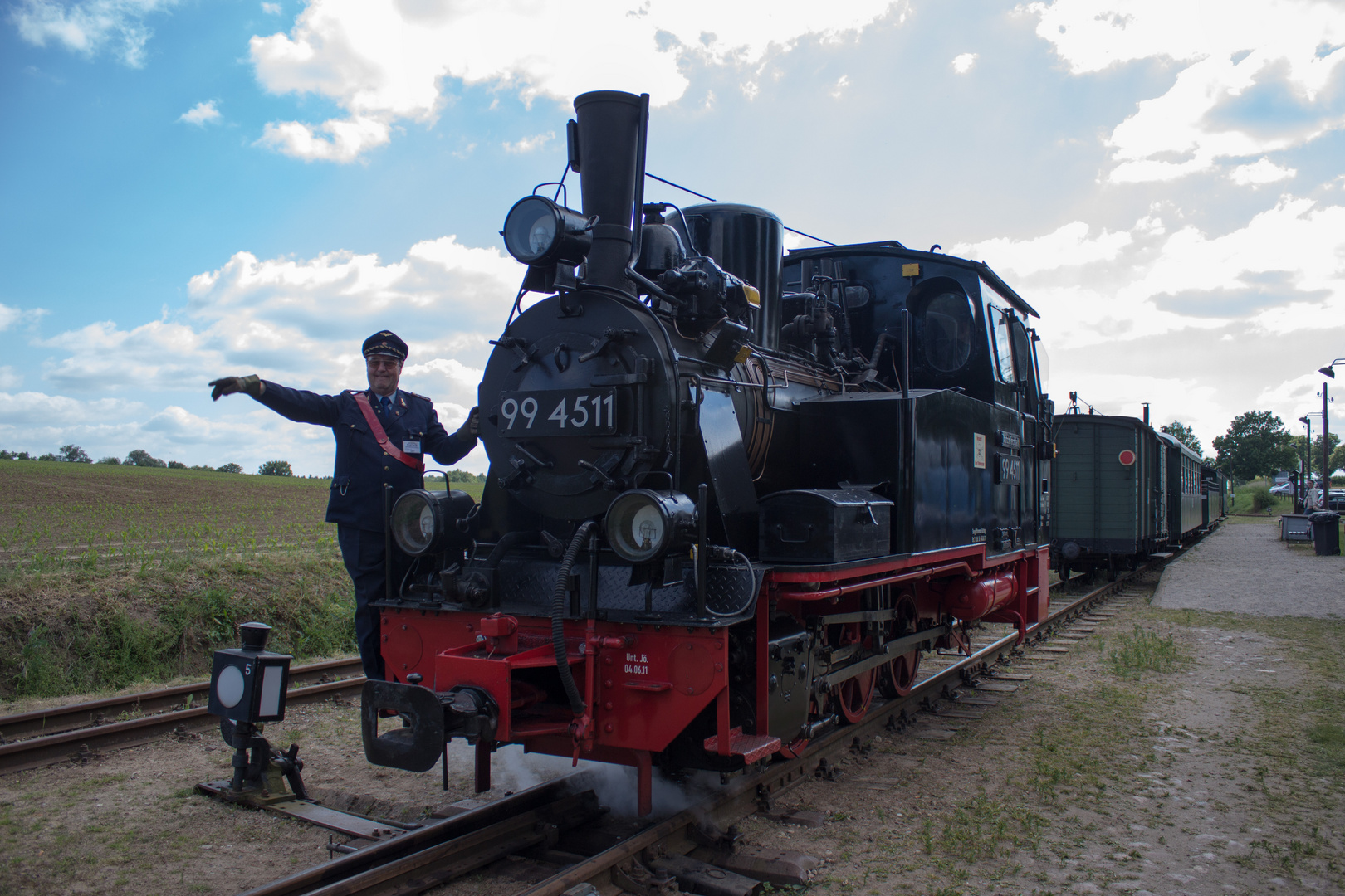 99 4511 beim rangieren in Mesendorf(Prignitz) am 01.06.2014