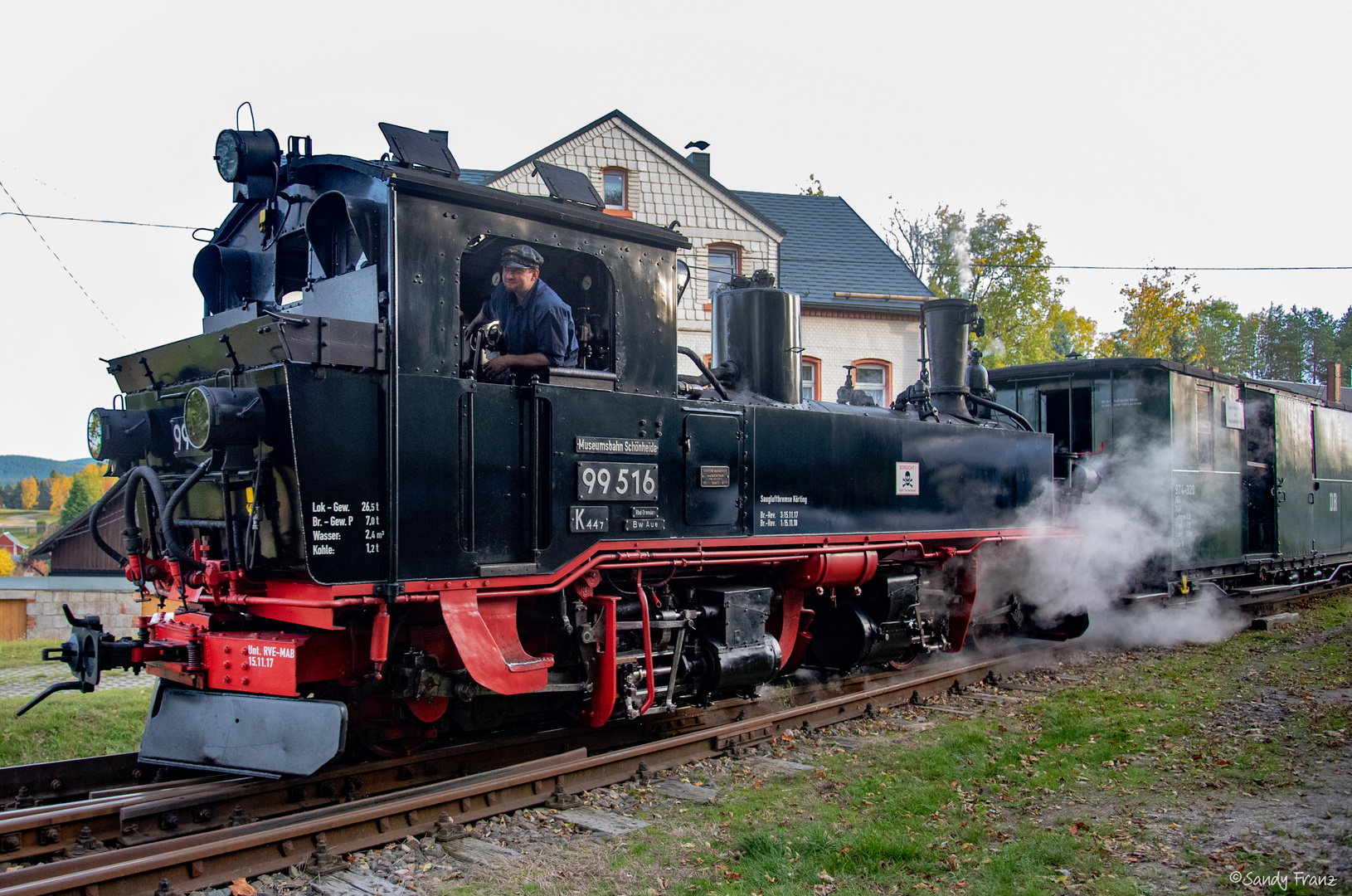 99 516 der Museumsbahn Schönheide