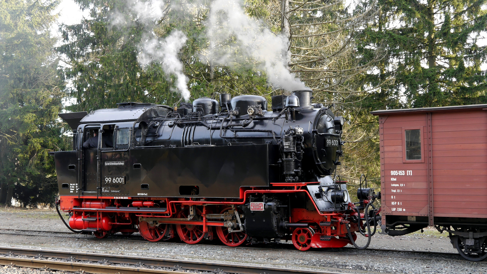 99 6001 im Bahnhof Drei Annen Hohne