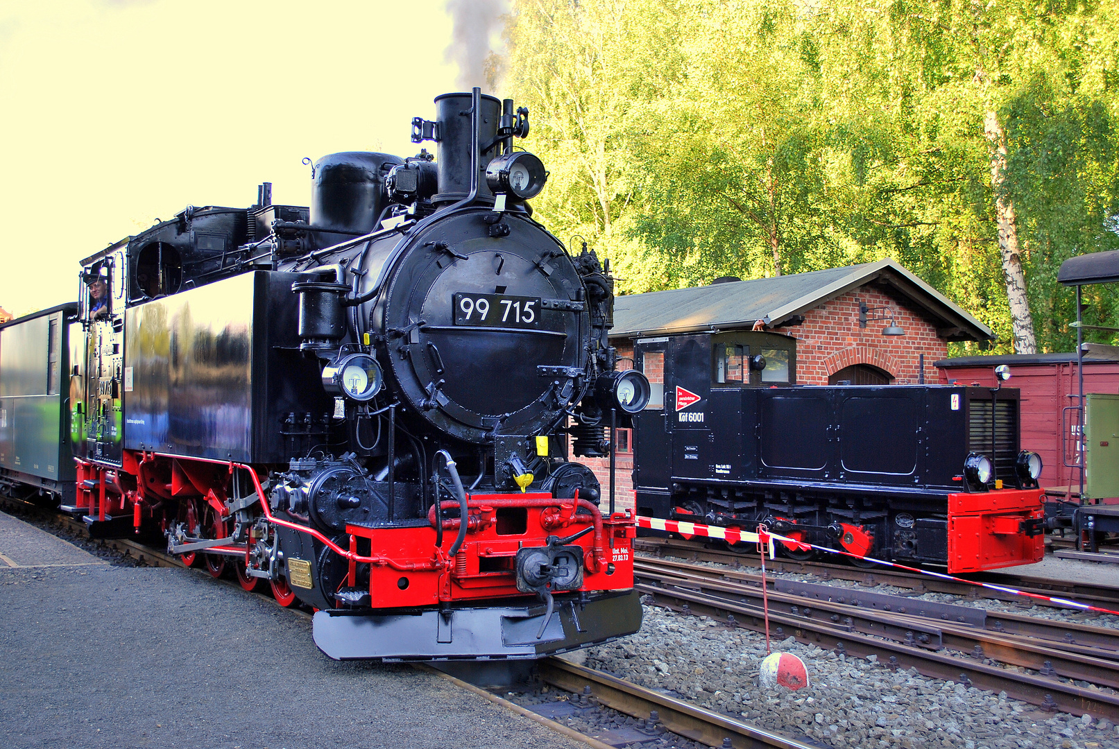 99 715 zu Besuch bei der Zittauer Schmalspurbahn