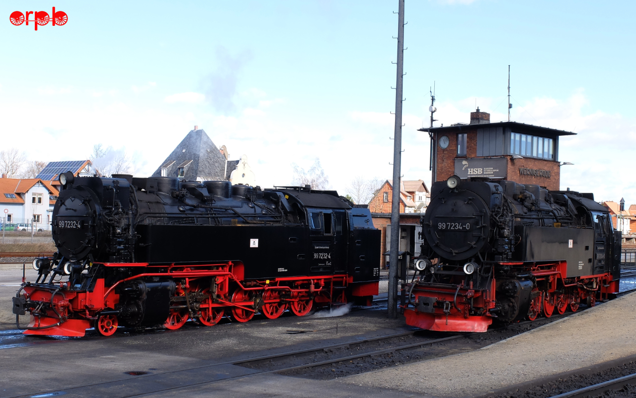 99 7232-4 99 7234-0 Harzer Schmalspurbahnen Wernigerode / Westerntor