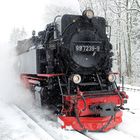 99 7239-9 "Neubaudampflokomotive" im Schneegestöber