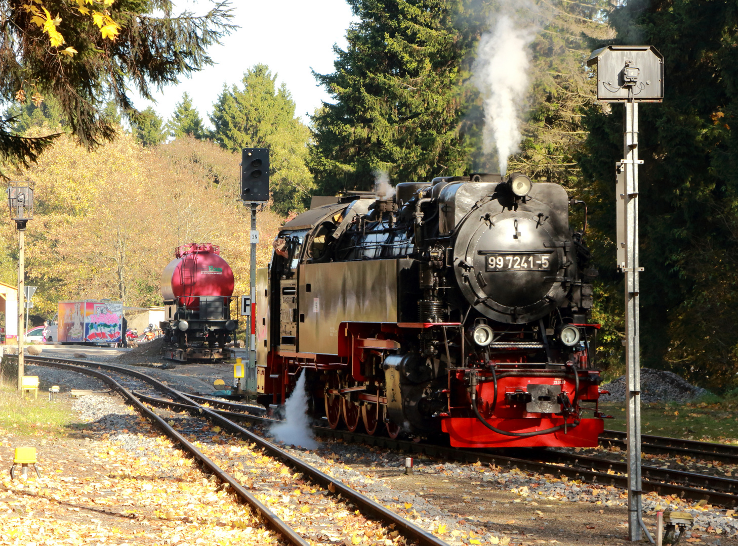 99 7241-5 beim Umsetzten in Drei Annen Hohne