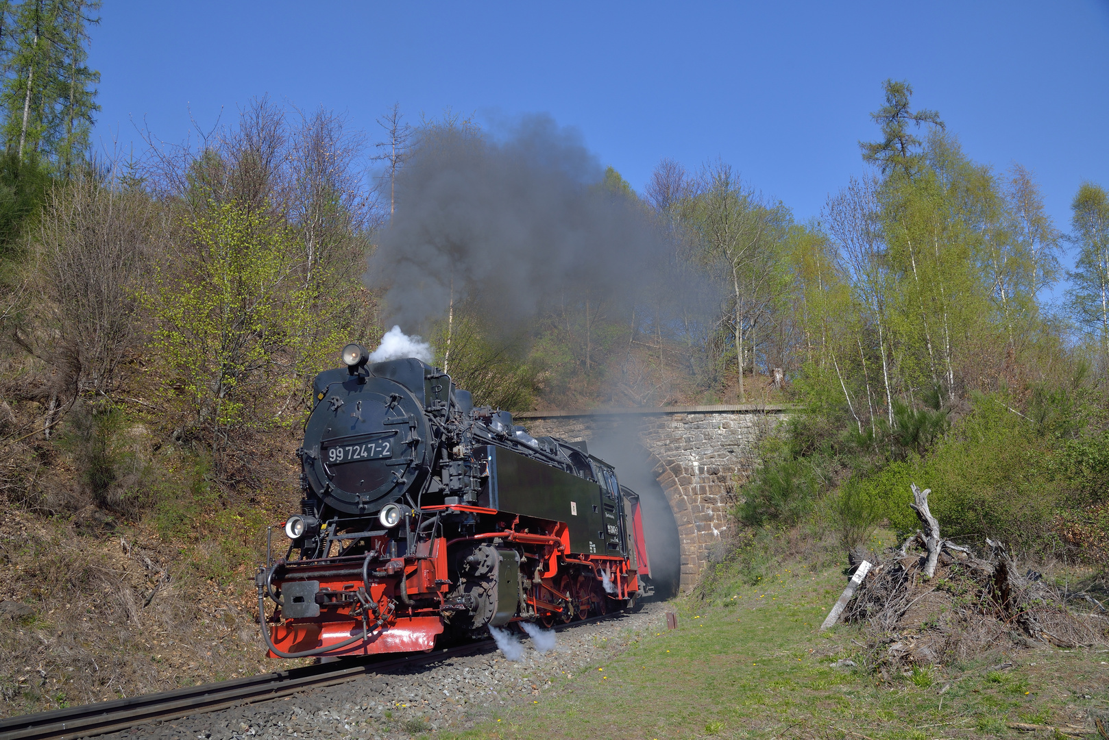 99 7247-2 am 21.04.19 am Turmkuhlen-Tunnel