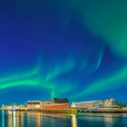 9983G ff Nordlicht Lofoten Svolvaer Norwegen Panorama