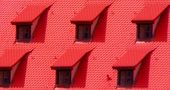 Rotes Dach von 50er 