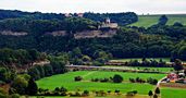 Blick auf die Rudelsburg von Hirschvogel